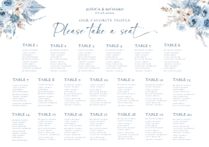 D018 Seating Chart Horizontal A2: D018 Signage Bundles