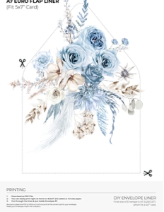 D018 Envelope Liner A7 Euro Flap: D018 Wedding Bundle