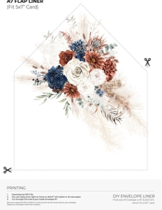 D019 Envelope Liner A7 Regular Flap: D019 Wedding Bundle