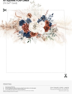 D019 Envelope Liner A7 Square Flap: D019 Wedding Bundle