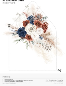 D019 Envelope Liner A7 Euro Flap: D019 Wedding Bundle