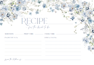 B051 Recipe Card 5x3.5: B051 Bridal Shower Bundle