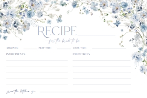B051 Recipe Card 4x6: B051 Bridal Shower Bundle