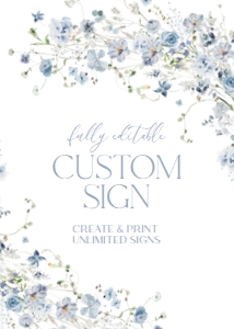 B051 Custom Sign 5x7: B051 Bridal Shower Bundle