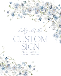 B051 Custom Sign 8x10: B051 Bridal Shower Bundle