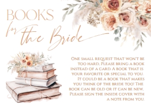 B013 Book Card 3.5x5in: B013 Bridal Shower Bundle