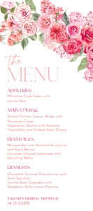 B052 Menu 4x9in: B052 Bridal Shower Bundle
