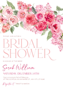 B052 Bridal Shower Invite 5x7in: B052 Bridal Shower Bundle