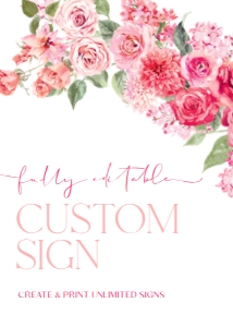 B052 Custom Sign 5x7in: B052 Bridal Shower Bundle