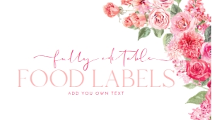 B052 Food Label Flat: B052 Bridal Shower Bundle