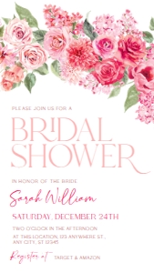 B052 Bridal Shower Evite 1080x1920px: B052 Bridal Shower Bundle