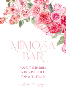 B052 Mimosa Bar Sign 5x7in: B052 Bridal Shower Bundle