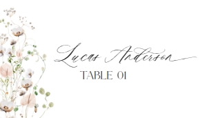 E024 Place Card Flat: E024 Menu Napkin Thank You Note