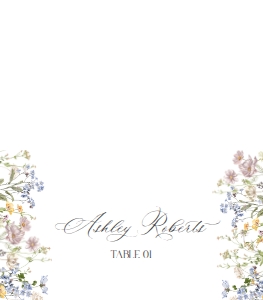 E026 Place Card Folded: E026 Menu