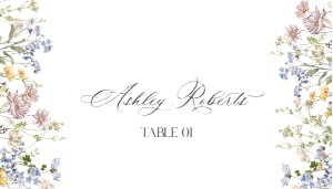 E026 Place Card Flat: E026 Menu