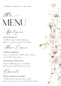 E024 Menu 5x7: E024 Menu Napkin Thank You Note