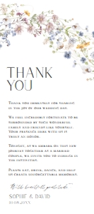 E025 Napkin Thank You Note 4x9 A: E025 Menu Thank You Note