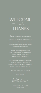E027 Napkin Thank You Note 4x9 B: E027 Menu