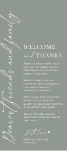E027 Napkin Thank You Note 4x9 A: E027 Menu
