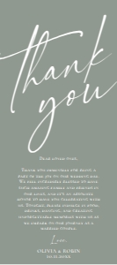 E027 Napkin Thank You Note 4x9 D: E027 Menu