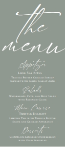 E027 Menu 4x9 B: E027 Menu