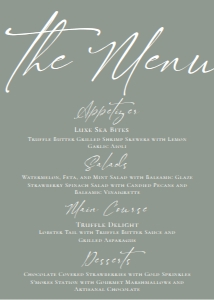 E027 Menu 5x7 B: E027 Menu