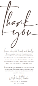 E028 Napkin Thank You Note A 4x9: E028 Napkin Thank You Note