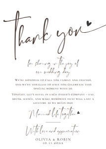 E028 Napkin Thank You Note D 5x7: E028 Napkin Thank You Note