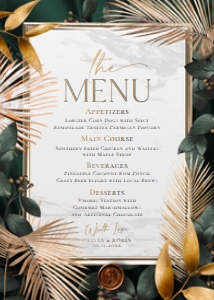 E016 Menu 5x7 A: E016 Menu