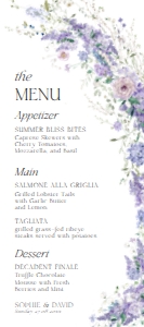 D014 Menu 4x9 B: D014 Menu