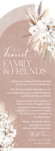 E029 Thank You Napkin Note 4x11: E029 Menu