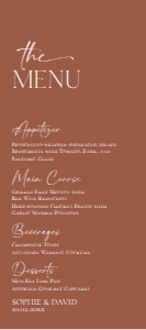 E030 Menu 4x9 C: E030 Menu Napkin Thank You Note