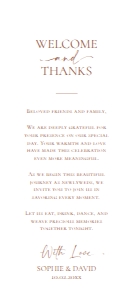 E030 Thank You Napkin Note 4x9 C: E030 Menu Napkin Thank You Note