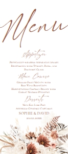 E030 Menu 4x9 F: E030 Menu Napkin Thank You Note