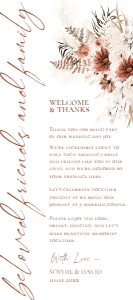 E030 Thank You Napkin Note 4x9 F: E030 Menu Napkin Thank You Note