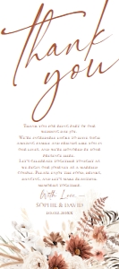 E030 Thank You Napkin Note 4x9 E: E030 Menu Napkin Thank You Note