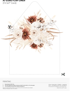 D021 Envelope Liner A7 Euro Flap: D021 Wedding Suite