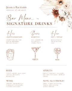 D021 Signature Drink Sign 8x10: D021 Wedding Bundle