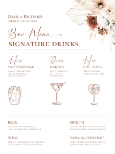 D021 Signature Drink Sign 18x24: D021 Wedding Bundle