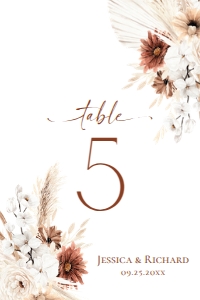 D021 Table Number 4x6: D021 Table Number