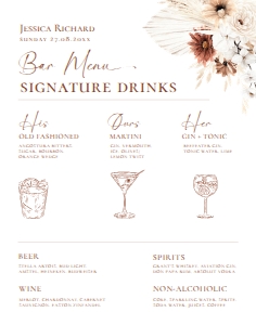D021 Signature Drink Sign 11x14: D021 Wedding Bundle