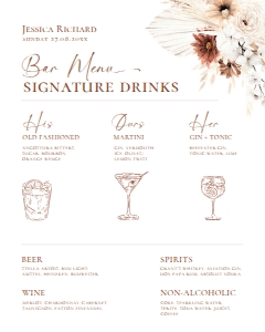 D021 Signature Drink Sign 16x20: D021 Wedding Bundle