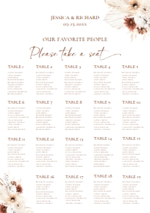 D021 Seating Chart Vertical A1: D021 Wedding Bundle