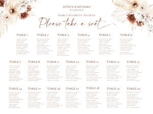 D021 Seating Chart Sign design preview