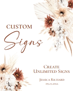 D021 Custom Sign 8x10: D021 Custom Sign