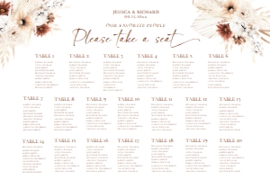 D021 Seating Chart Horizontal 36x24: D021 Wedding Bundle
