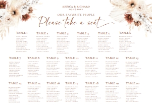 D021 Seating Chart Horizontal A2: D021 Wedding Bundle