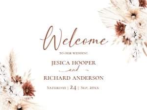 D021 Welcome Sign Horizontal 24x18: D021 Wedding Bundle