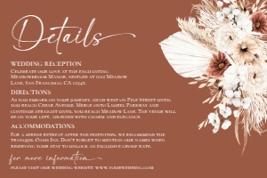 D021 Detail Card Horizontal 6x4: D021 Wedding Suite