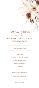 D021 Wedding Program 4x9: D021 Wedding Program